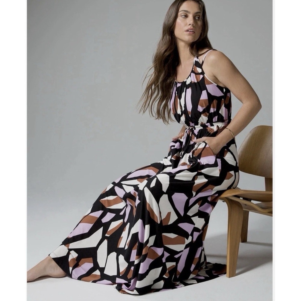 NWT Soma Wknd Jersey Maxi Bra Halter Stretch Dress Women's Tie Waist Vacation 2X